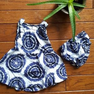 Tie dye baby girls dress